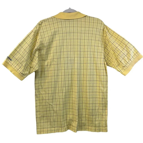 Masters Collections S Mens Yellow/Blue Strips 60's Two-PlyMercerized Polo Shirt - Picture 2 of 11